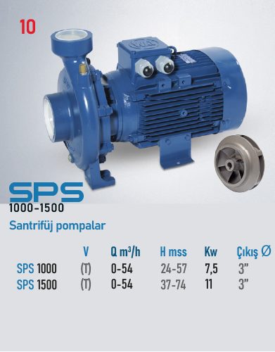 SPS 1000-1500 Serisi Pompalar