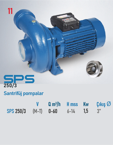 SPS 250/3 Serisi Pompalar