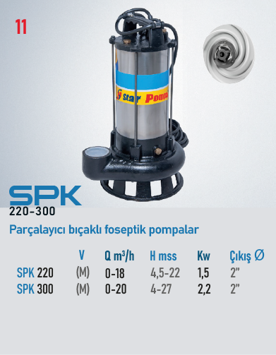 SPK 220 M Serisi Pompalar