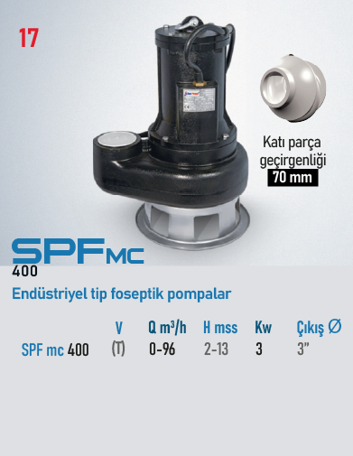 SPF MC 400 Serisi Pompalar