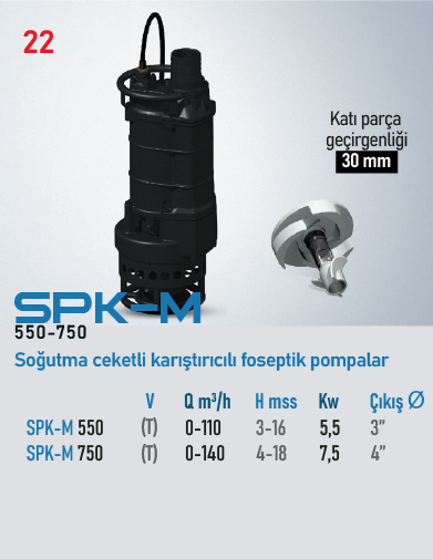 SPK-M 550 Serisi Pompalar