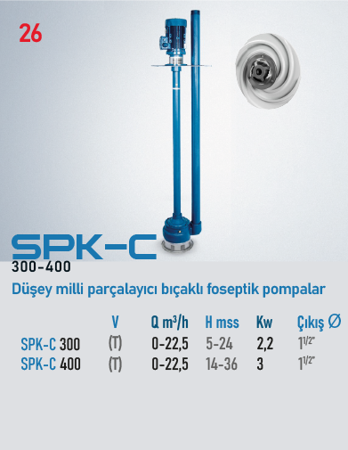 SPK-C 300 Serisi Pompalar