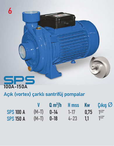 SPS 100A-150A Serisi Pompalar