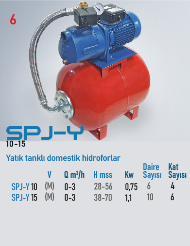 SPJ-Y 10-15 Serisi Hidroforlar