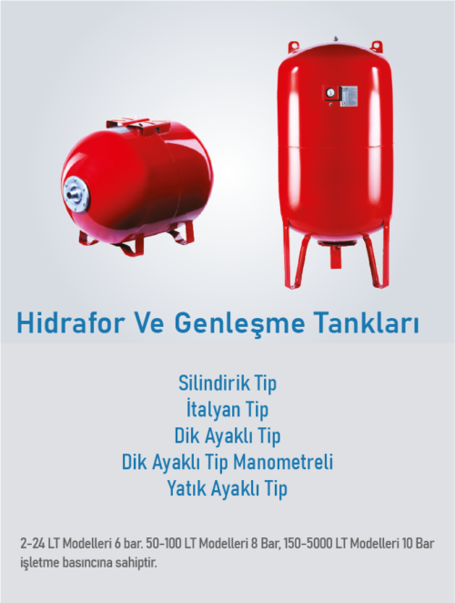 Hidrofor Ve Genleşme Tankları